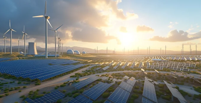 Solar panels against a blue sky, symbolizing the promise of renewable energy.