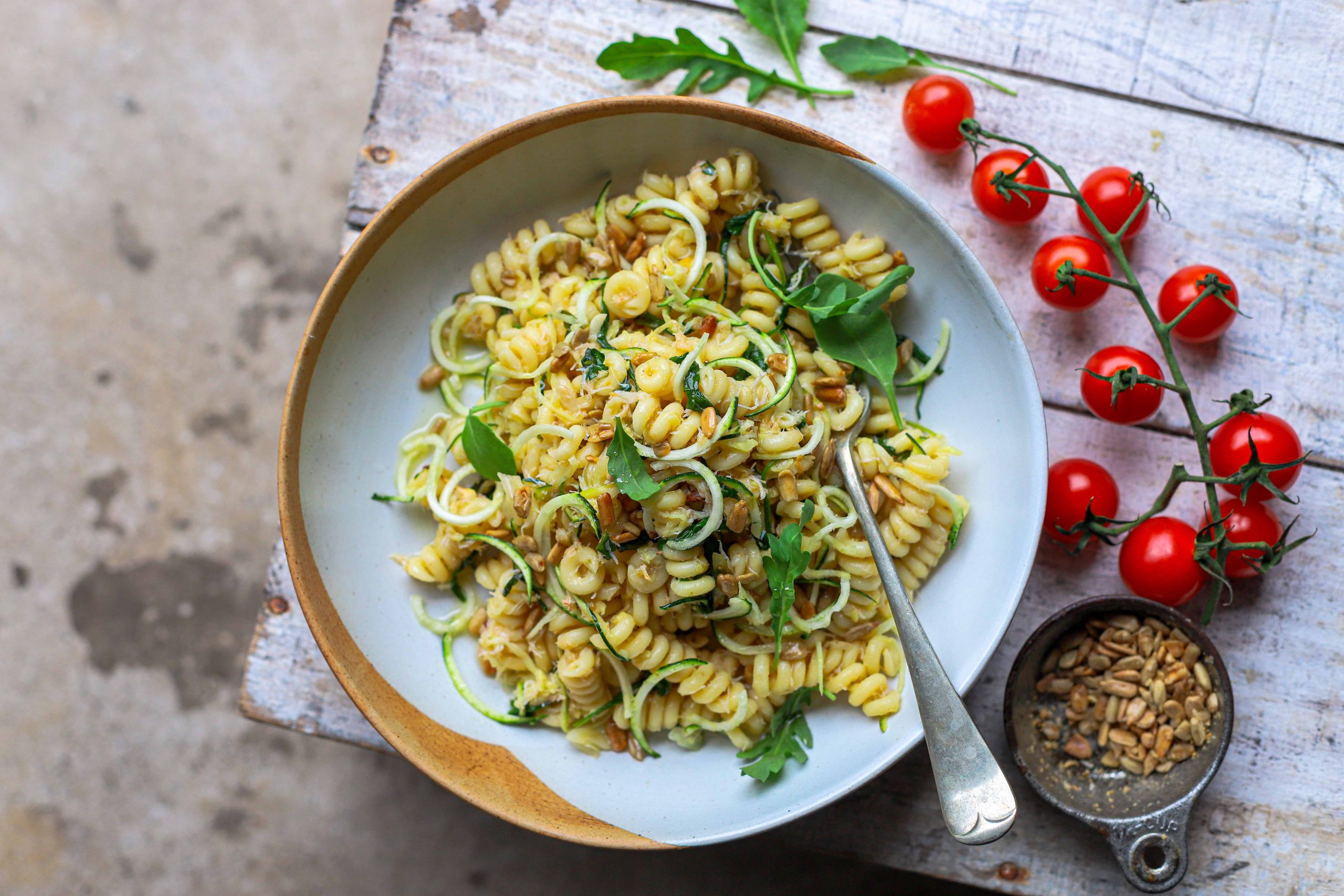 Crab and Courgette Pasta