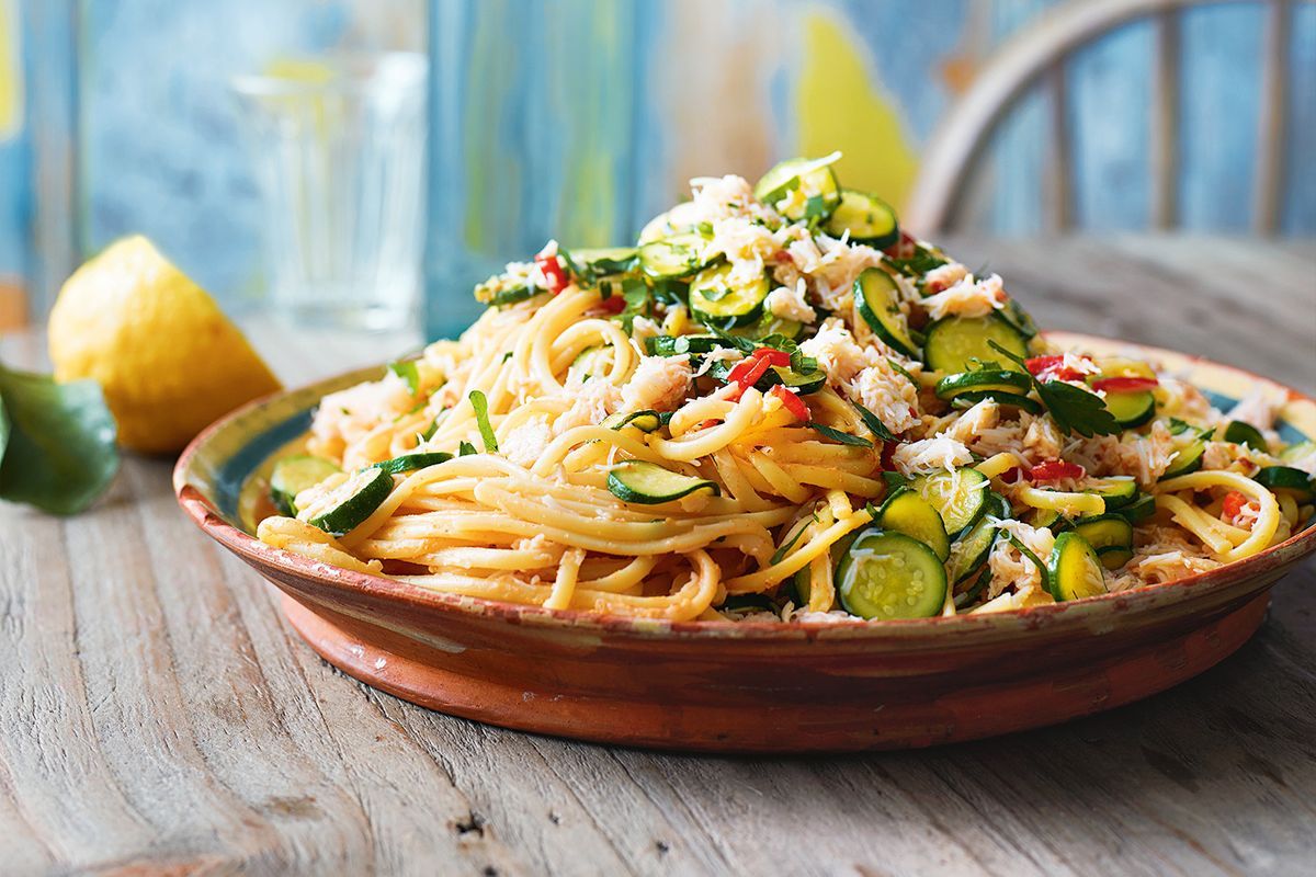 Creating Crab And Courgette Pasta