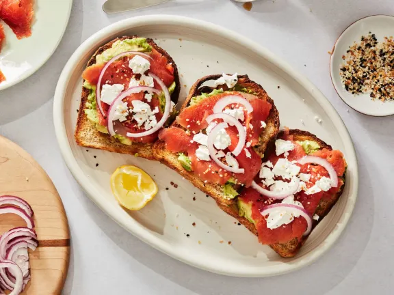 Enjoying Salmon Toast